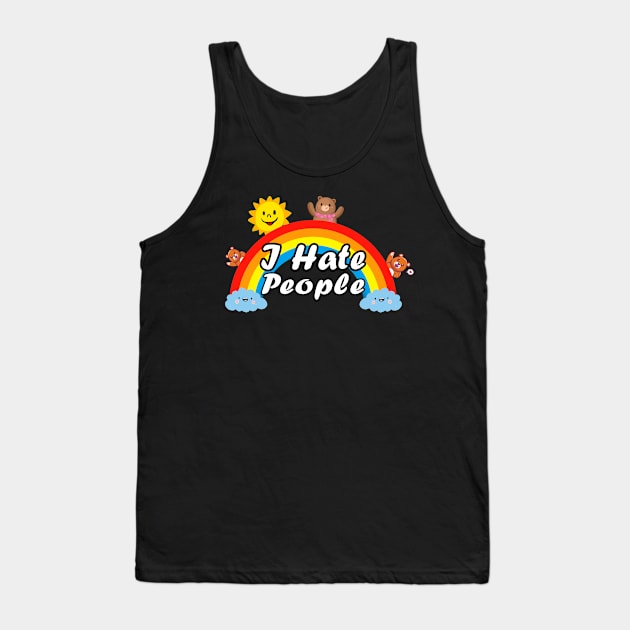 I hate people Tank Top by TEEPHILIC